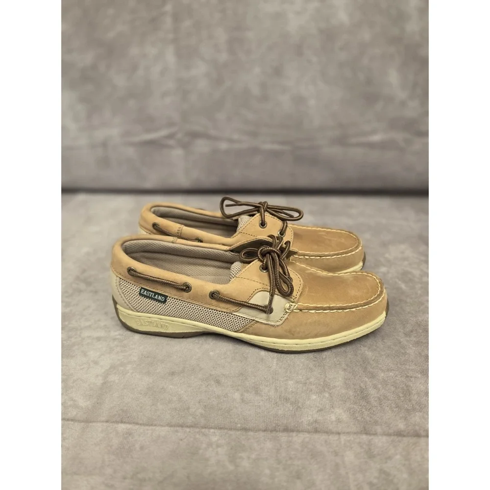 Eastland Womens Sz 9 Tan Boat Shoes